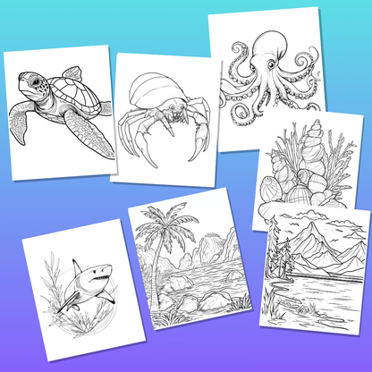 Sea Creatures Vol 2 - Adult Coloring Book with Soothing Designs of Animals, Mandalas, Landscapes, and More